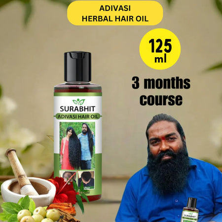 SURABHIT ADIVASI HERBAL HAIR OIL - BUY 1 GET 1 FREE