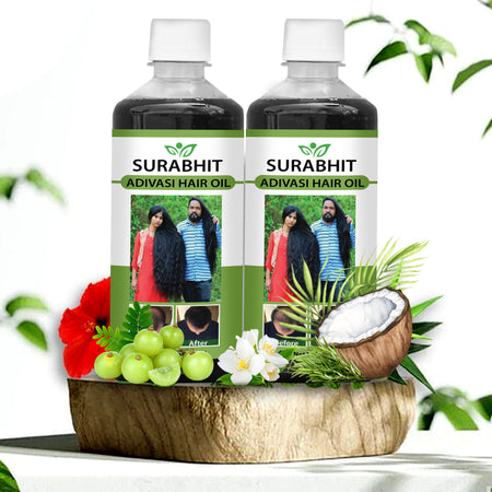 SURABHIT ADIVASI HERBAL HAIR OIL - BUY 1 GET 1 FREE