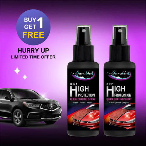 SURABHIT 3 IN 1 PROTECTION QUICK CAR CERAMIC COATING SPRAY - CAR WAX POLISH SPRAY - BUY 1 GET 1 FREE